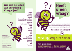 Heeft u een vraag? - vraagwijzer bergen op zoom