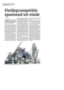 Fierljepcompetitie spannend tot einde