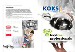 Lees meer over foodcare professionals en de kennismakingstour