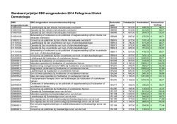 Standaard prijslijst DBC-zorgproducten 2014 Pellegrinus Kliniek