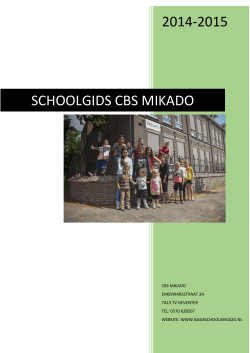 2014-2015 SCHOOLGIDS CBS MIKADO