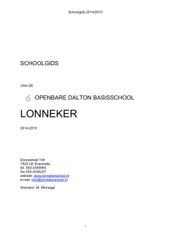 1. De school - Daltonschool Lonneker