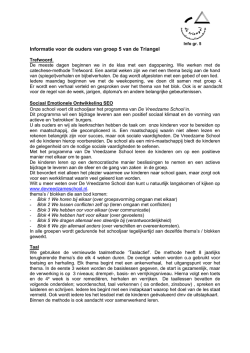 infofolder groep 5 2014-2015 - Interconfessionele School De