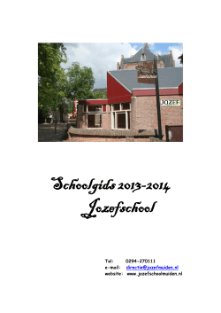 Schoolgids 2013-2014 Jozefschool