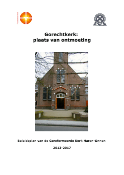 Beleidsplan Gorechtkerk DEF januari 2014