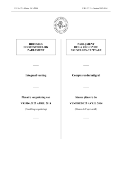 Integraal verslag Compte rendu int&eacute;gral