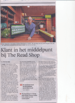 Klant in het middelpunt bij The Read Shop