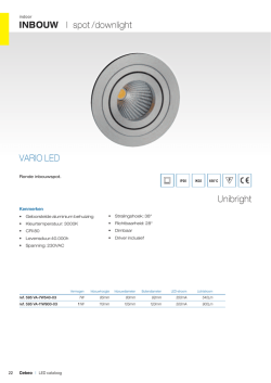 INBOUW I spot /downlight Unibright VARIO LED - Cebeo e-shop