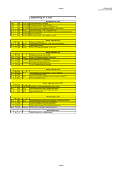 jaarplanning 2014-2015