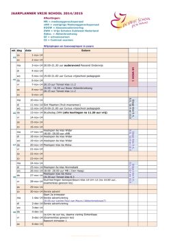 Jaarplanner - Voortgezet onderwijs Vrije School Den Haag