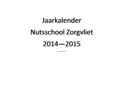 kalender 14-15 - Nutsschool Zorgvliet