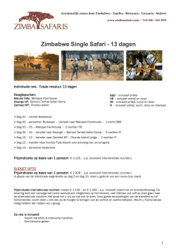 Zimbabwe Single Safari - 13 dagen