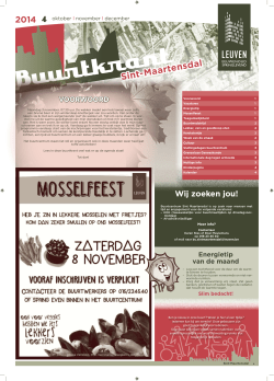 Buurtkrant Sint-Maartensdal oktober-november