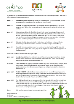 In de week van 29 september starten de nieuwe