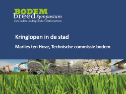 Grondstoffen kringlopen en het bodem en watersysteem