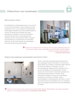 Infobrochure voor kunstenaars