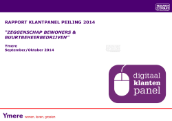 KP Ymere 2014-09 Peiling 3- Zeggenschap