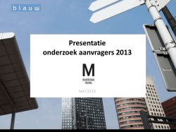 Klanttevredenheidsonderzoek 2013