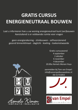 info + aanmelden - Van Empel bouwadvies