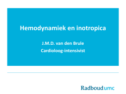 Hemodynamiek en inotropica - Medium Care Symposium 2014