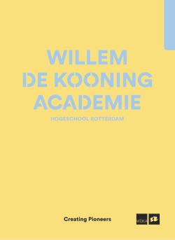 studiebrochure - Willem de Kooning Academie