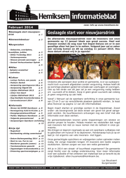Informatieblad februari 2014