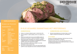 in olie gegaarde diamanthaas met mosterdsaus