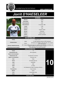 fiche - KRC Gent