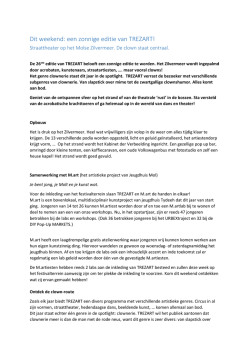 Dit weekend: een zonnige editie van TREZART!