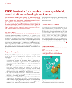 KIKK Festival wil de banden tussen speelsheid, creativiteit en