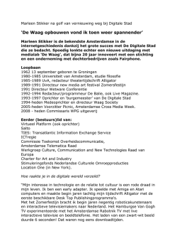 interview met Marleen Stikker