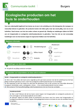Ecologische producten om het huis te onderhouden
