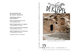 Klepel 72 april 2014 - Remonstrantse Broederschap