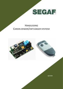 HANDLEIDING CARDIN ZENDER /ONTVANGER SYSTEEM