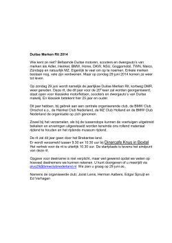 Duitse Merken Rit 2014 Wie kent ze niet