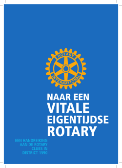 naar een vitale, eigentijdse Rotary
