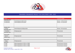 draaiboek organisatie project &ldquo;eye for others&rdquo; 2014