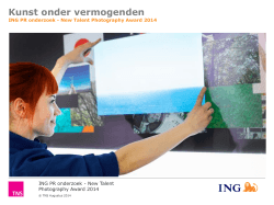 ING PR onderzoek - New Talent Photography Award 2014__