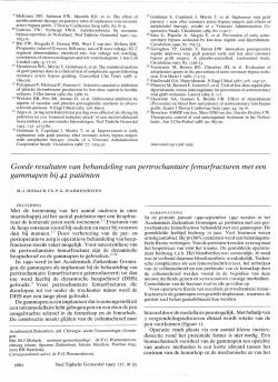 Goede resultaten van behandeling van pertrochantaire