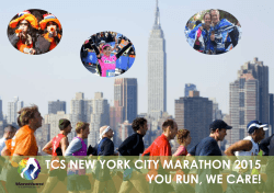 tcs new york city marathon 2015 you run, we care!