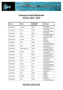 Limburgse wedstrijdkalender Seizoen 2014