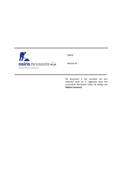OSIRIS Module A3 Dit document is het resultaat van een collectief