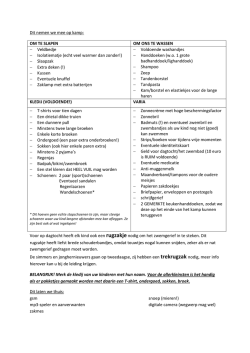 Dit nemen we mee op kamp: OM TE SLAPEN OM ONS TE
