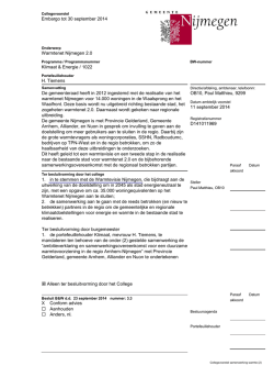 Collegebesluit met bijlage