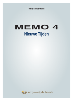 MEMO 4 - De Boeck