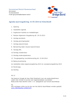 Jaarvergadering 31-05-2014 in Velserhooft