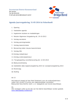 Jaarvergadering 31-05-2014 in Velserhooft
