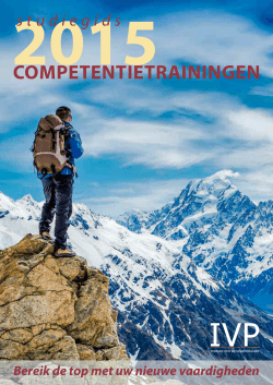studiegids competentie trainingen - Instituut voor Pensioeneducatie