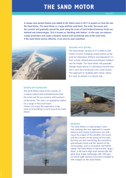 Factsheet Sand Motor - Provincie Zuid