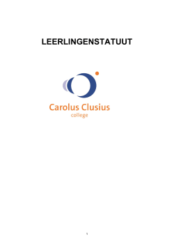 Leerlingenstatuut - Carolus Clusius College